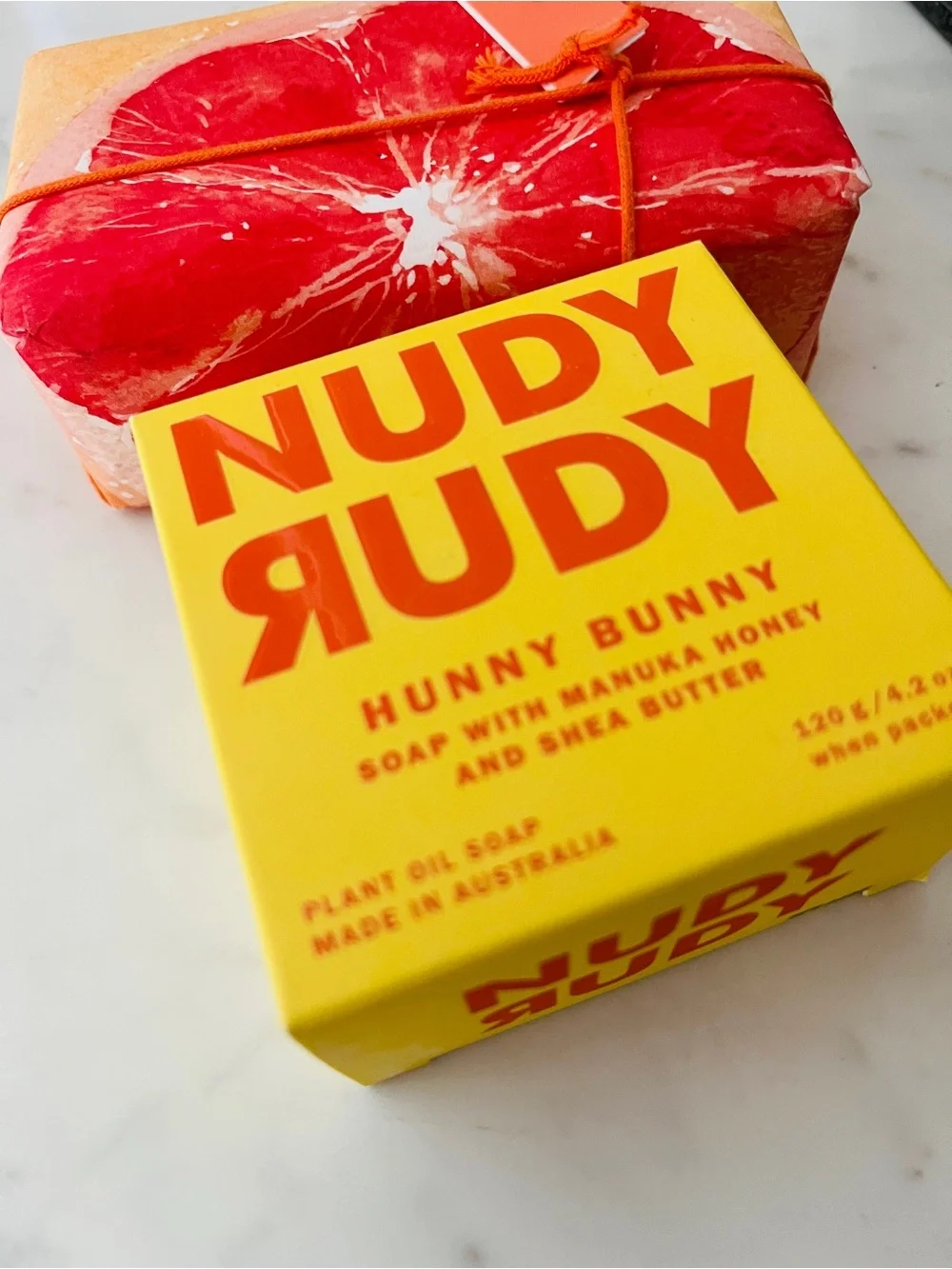 Nudy Rudy Hunny Bunny Honey & Castelbel Blood Orange Soap 2 Full Size Soaps New!